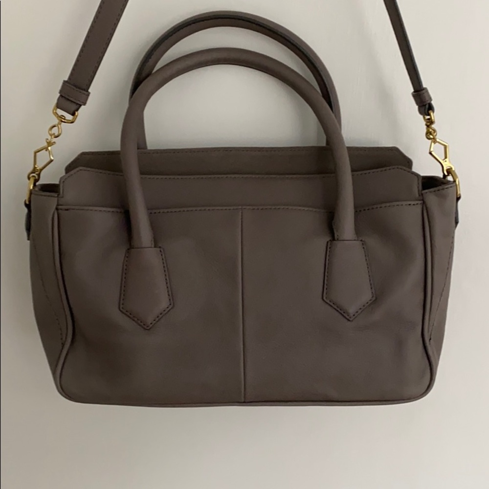 J.Crew Genuine Leather Suede-Lined Handbag